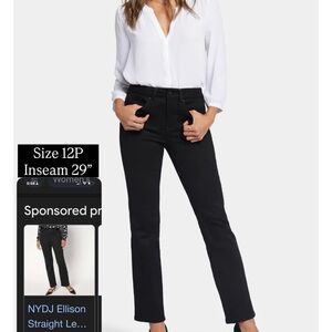 NYDJ Classic Black Denim Pants